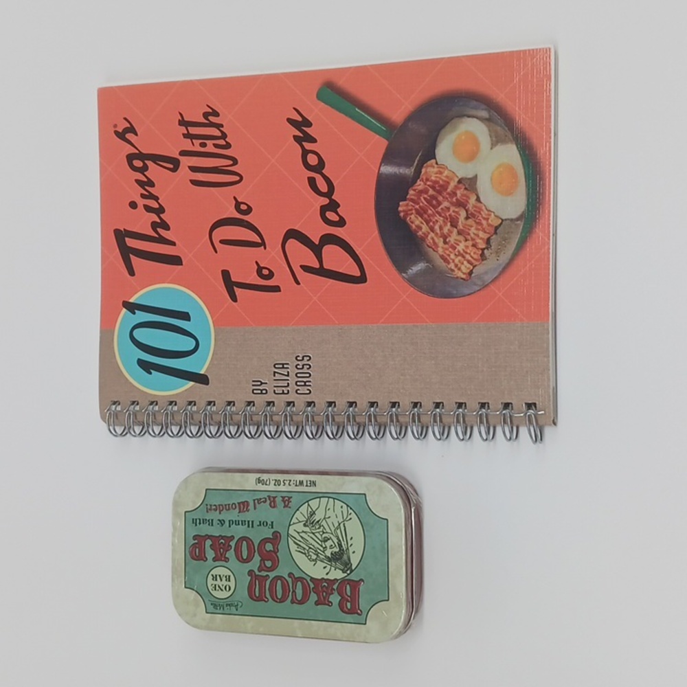 101 Things To Do With Bacon Recipe Book and Bacon Soap (NIP)